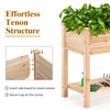 Outdoor Planter Box W/Shelf for Garden Patio Backyard