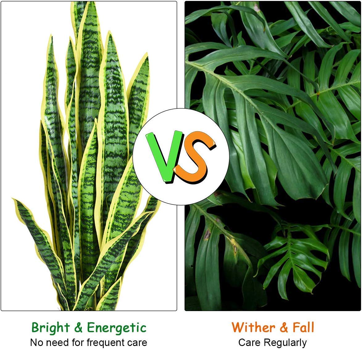 Artificial Snake Plant, 36" Fake Sansevieria - LucktreeUS
