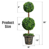 3 Ft /4 Ft Artificial Boxwood Topiary Tree, Fake Greenery Plants Ball Tree - LucktreeUS