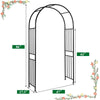 Lucktree 7.2Ft Garden Arch, Outdoor Steel Arbor w/Stakes