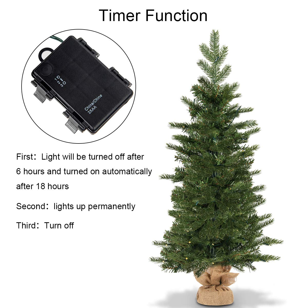 Lucktree 3ft Prelit Christmas Tree - LucktreeUS