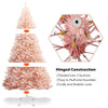 Artificial Pink Christmas Tree, 6ft/7ft Premium Unlit Hinged Spruce Full Tree - LucktreeUS