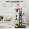 Lucktree Flower Rack Wood Plant Stand 7 Wood Shelves 11 Pots