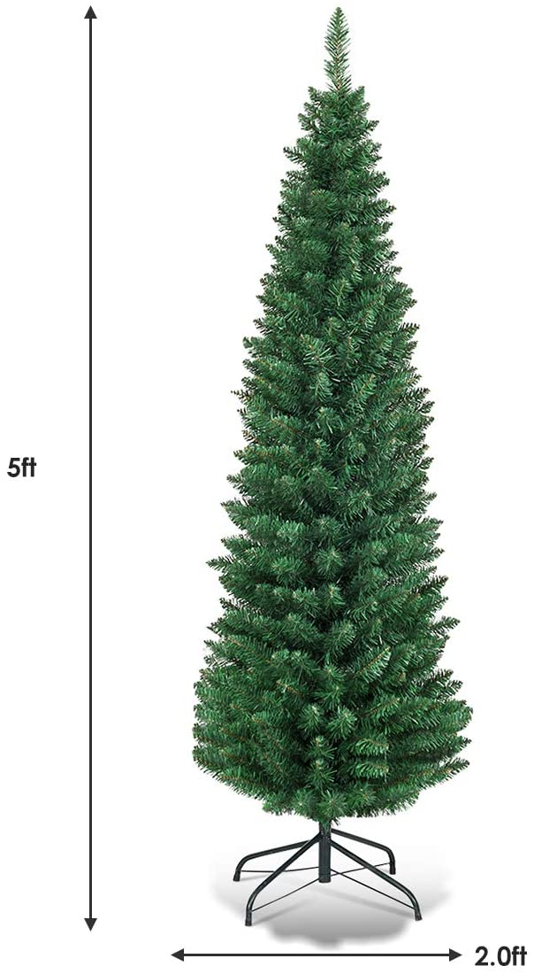 Pencil Christmas Tree, Artificial Slim Skinny Tree - LucktreeUS