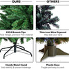 Artificial Douglas Christmas Tree, 7.5 Unlit Hinged Pine Tree with 2254 Branch Tips and Solid Metal Stand - LucktreeUS