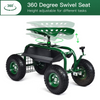 Lucktree Mobile Garden Workseat, Lawn Wagon Cart