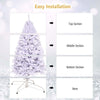 6ft /7.5ft/9ft White Artificial Christmas Tree - LucktreeUS