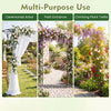 <p>Garden Arbor, 215cm Arch Trellis w/Extended Roof for Climbing Plants Roses Vines