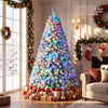 7.5/6 FT Prelit Artificial Christmas Tree, Smart RGB & Warm White LED Lights