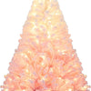 Lucktree Pre-Lit Snow Flocked Christmas Tree | Artificial Hinged Xmas Full Tree