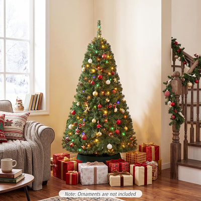 Lucktree 5FT Artificial Christmas Tree  | Full Xmas Tree w/600 Branch Tips and 2 Lighting Colors