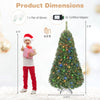 Lucktree 5FT Artificial Christmas Tree  | Full Xmas Tree w/600 Branch Tips and 2 Lighting Colors