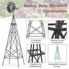 8ft Steel Windmill, Farmhouse Windmill Decoration with Directional Vane