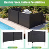 122cm x 95cm Air Conditioner Fence 2 Panels, Outdoor Privacy Fence with Metal Ground Stakes