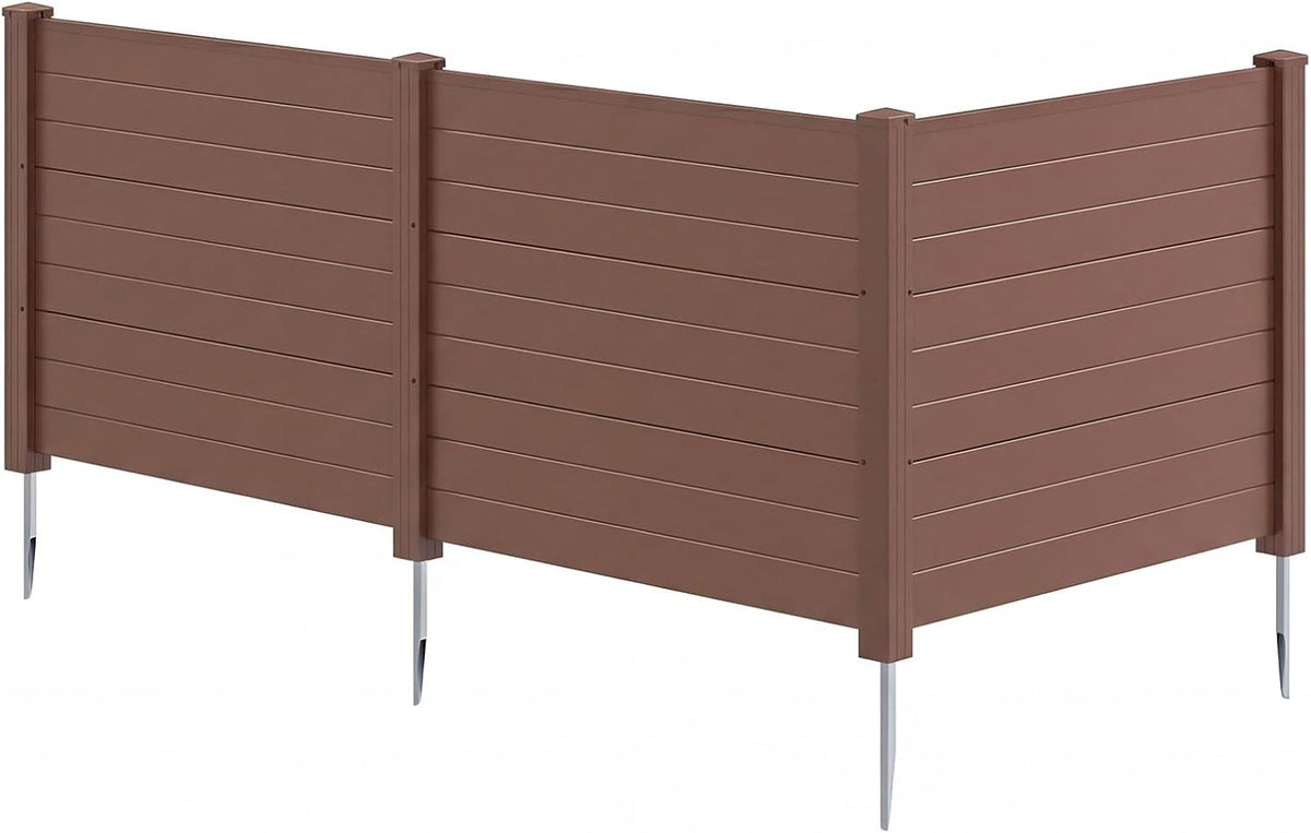 Lucktree No-Dig Air Conditioner Fence with Metal Stakes 48''W x 36''H
