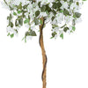 Lucktree 4.5FT Bougainvillea Artificial Tree, Fake Potted Plant w/ 312 Flowers