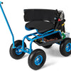 Lucktree Garden Cart, Rolling Workseat with 4 Wheels, Tool Tray, Removable Cushion, Storage Basket