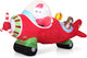 Lucktree 7.2 Ft Animated Inflatable Santa on Plane Pre-lit Blow up Yard Decoration