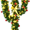 Pre-Lit Artificial Cactus Christmas Tree with LED Lights and Ball Ornaments -  Lucktree