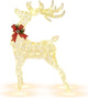 Lighted Standing Reindeer Christmas Decoration, Pre-Lit 120 LED Lights Artificial Christmas Décor with Ground Stakes and Zip Ties