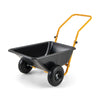 21-Gallon Dual-Wheel Wheelbarrow, Heavy-Duty Utility Cart with Pneumatic Tires and Foldable Handle