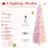 7 FT Slim Pencil Christmas Tree, Hinged Xmas Tree with Flocked Design, 800 PVC Branch Tips