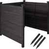 Lucktree Wooden Privacy Fence with Stakes 47" W x 45.5" H