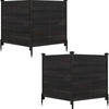 Lucktree Wooden Privacy Fence with Stakes 47" W x 45.5" H