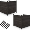 Lucktree Wooden Privacy Fence with Stakes 47" W x 45.5" H