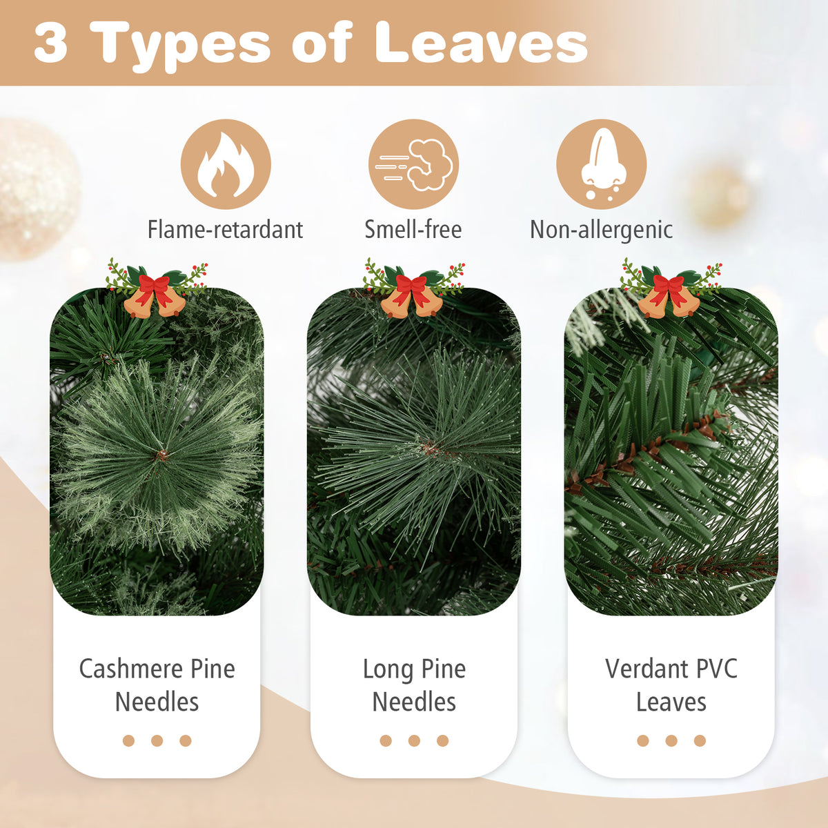 7FT Pre-lit Pencil Christmas Tree, Slim Artificial Xmas Tree with 150 Warm White LED Lights