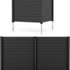Lucktree Air Conditioner Fence 2/4 Panels - 48''W x 48''H Outdoor Privacy Screen with Upgraded Metal Stakes