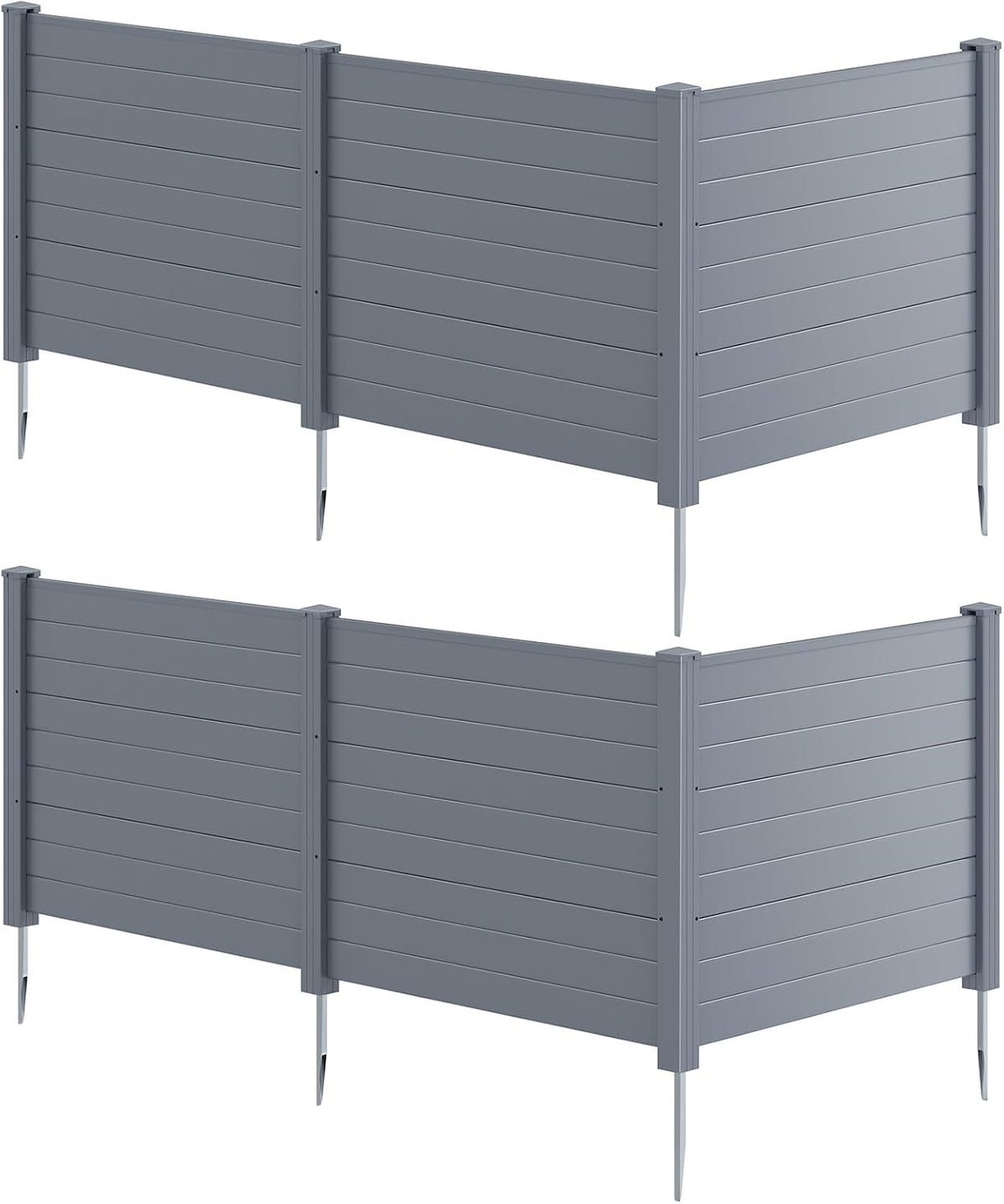 Lucktree No-Dig Air Conditioner Fence with Metal Stakes 48''W x 36''H