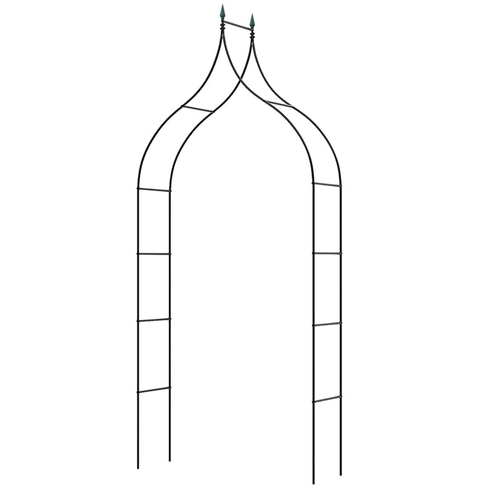 Metal Garden Arch, Rose Garden Arbor for Various Climbing Plant, Outdoor Lawn Backyard