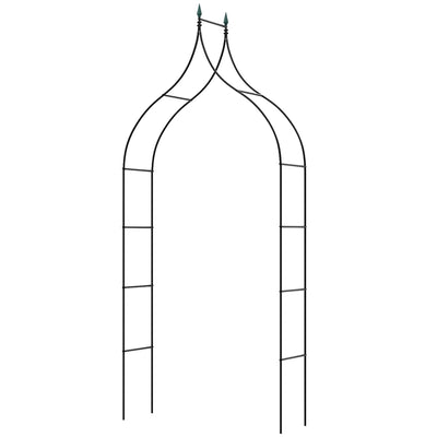 Metal Garden Arch, Rose Garden Arbor for Various Climbing Plant, Outdoor Lawn Backyard