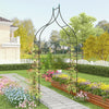 Metal Garden Arch, Rose Garden Arbor for Various Climbing Plant, Outdoor Lawn Backyard