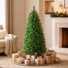 5FT/6FT/6.9FT Artificial Christmas Tree, Modern Christmas Tree w/ LED Lighting