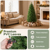 5FT/6FT/6.9FT Artificial Christmas Tree, Modern Christmas Tree w/ LED Lighting