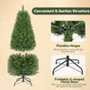 5FT/6FT/6.9FT Artificial Christmas Tree, Modern Christmas Tree w/ LED Lighting