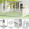 Outdoor Air Conditioner Fence, 113 x 114 cm Vinyl Privacy Screen with Metal Ground Stakes