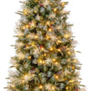 Lucktree 5FT / 6FT / 7FT Pre-Lit Artificial Christmas Tree with LED Lights Pine Cones Berries