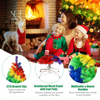Lucktree 7FT Colorful Rainbow Full Fir Christmas Tree, Artificial Hinged Christmas Tree w/Solid Metal Stand - LucktreeUS