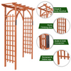Lucktree 85in Wood Arbor Wedding Arch Garden Trellis Pergola Arbor