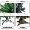 9ft Artificial Douglas Christmas Tree, Unlit Hinged Pine Tree, with 3594 Branch Tips and Solid Metal Stand - LucktreeUS