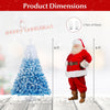 Lucktree Snow Flocked Christmas Tree with Lush Branch Tips & Foldable Metal Stan ( Blue Gradient & White )