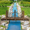 Lucktree 5 ft Wooden Garden Bridge