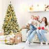 Lucktree Snow Flocked Christmas Tree, Artificial Hinged Xmas Tree - LucktreeUS