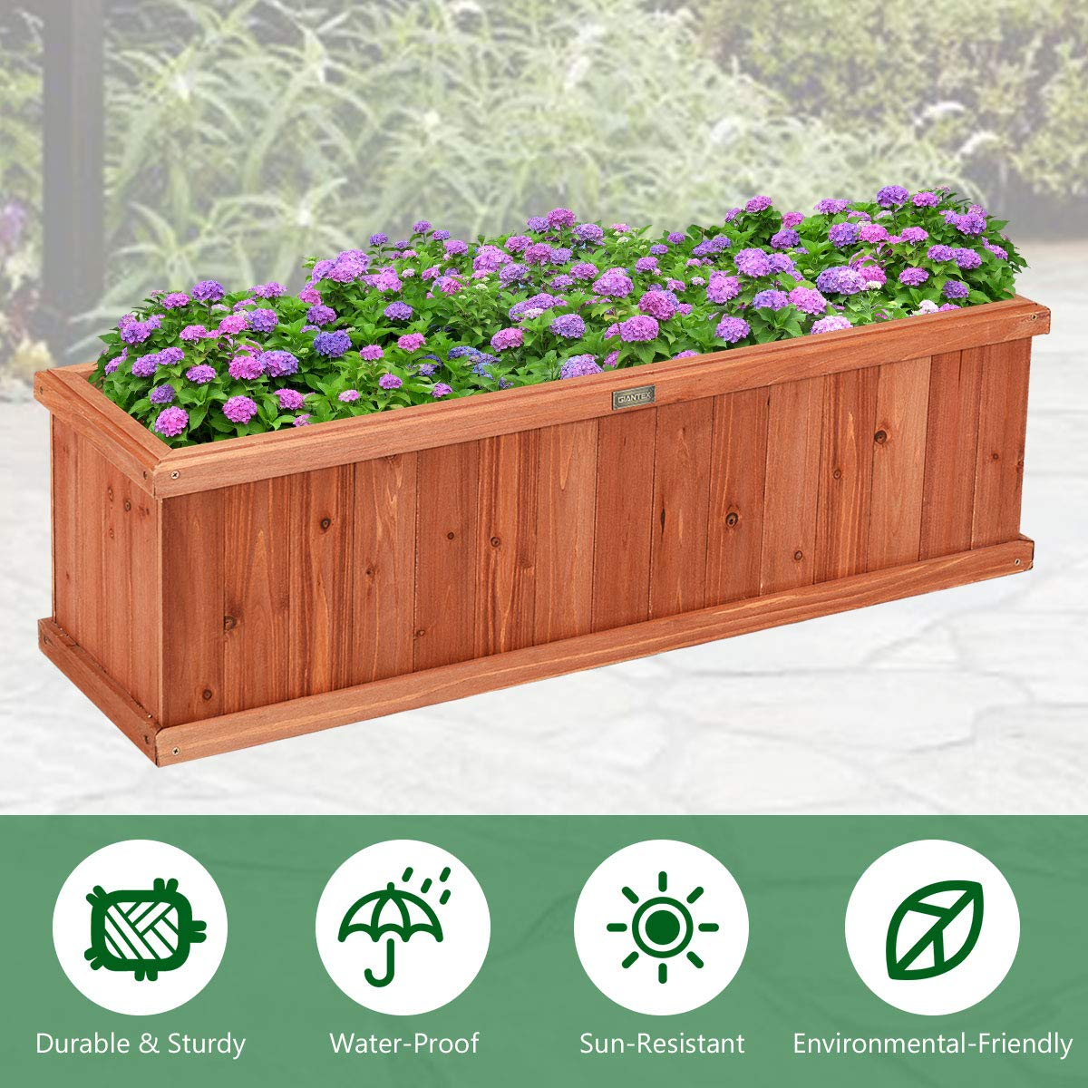 Raised Garden Flower or Vegetable Planter - Lucktree