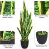 Artificial Snake Plant, 36" Fake Sansevieria - LucktreeUS