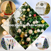 Lucktree 7FT Pre-Lit Artificial Christmas Tree, Hinged Realistic Snowy Xmas Pine Tree W/ 450 Color Changing LED Lights, 11 Flash Modes - LucktreeUS