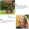 Lucktree Outdoor Wooden Wishing Well with Hanging Bucket